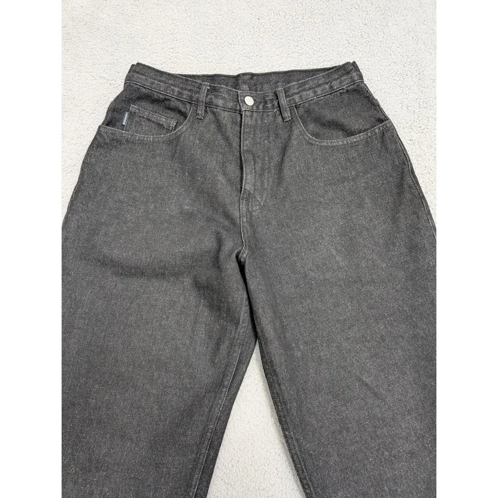 Fresh Jive Jeans Mens Size 32 Black High Rise Baggy Denim Pants Skater USA VTG - Picture 3 of 16